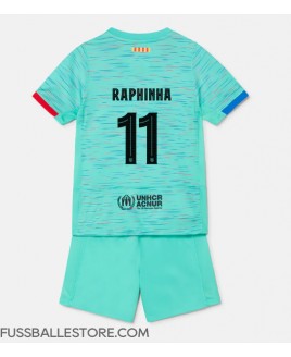 Günstige Barcelona Raphinha Belloli #11 3rd trikot Kinder 2023-24 Kurzarm (+ Kurze Hosen)